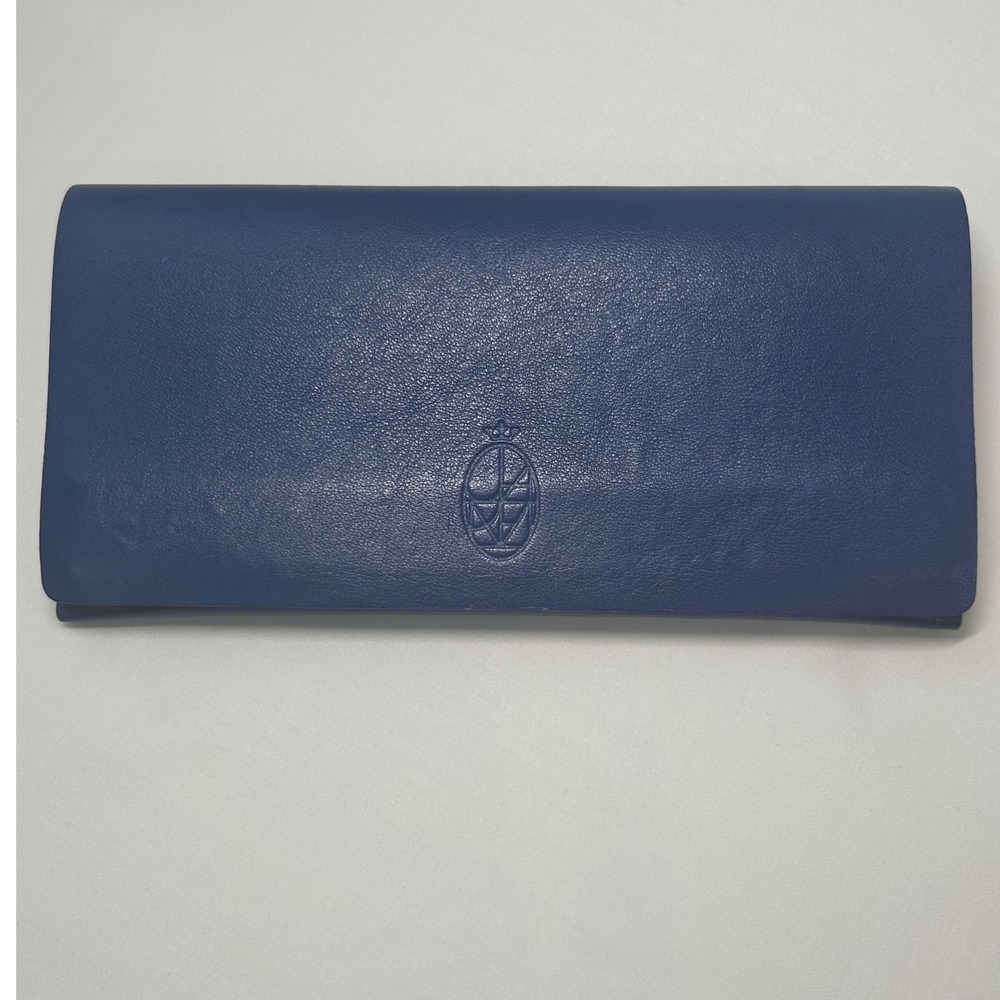 Jacques Marie Mage x Glenn Gould  Glasses Case Unisex Blue Leather HandmadeItaly